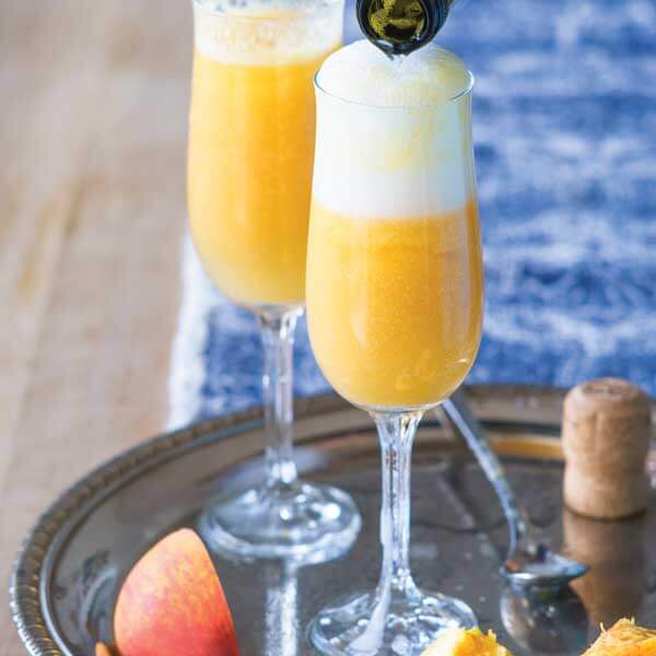 enjoy fresh, local peaches with the peach bellini recipe from
