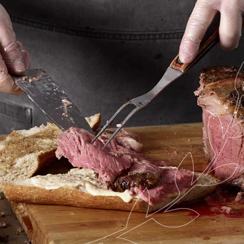 Our medium rare prime rib sandwich at Metropolitan Market almost dissolves in your mouth. #BestofMet
