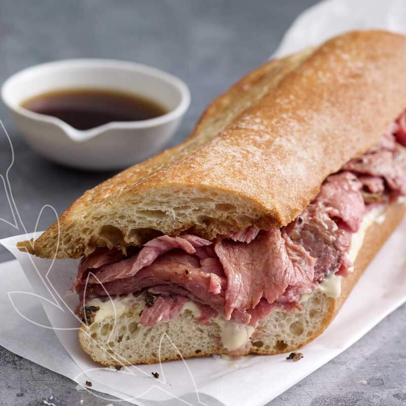 Our prime rib sandwich comes with rich au jus. #BestofMet