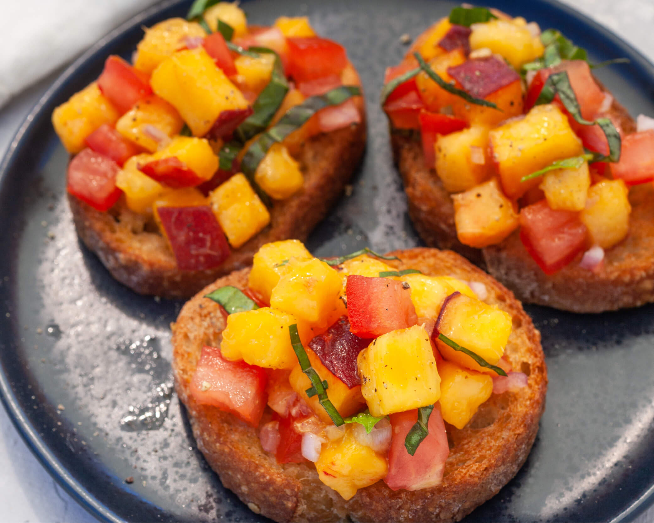 peach crostini