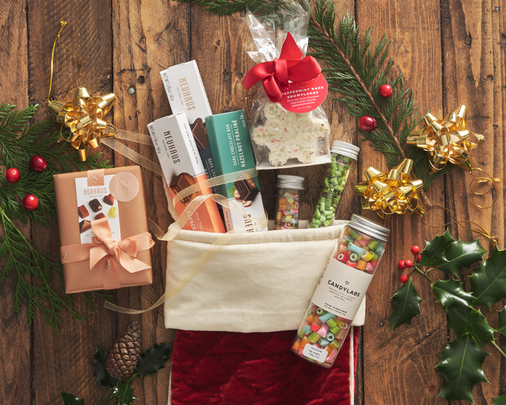 Candylabs, Neuhaus choclates, and Peppermint Bark Chocolate