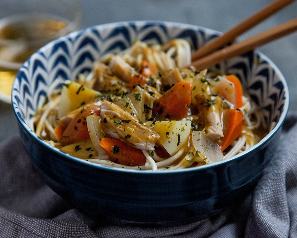 Japanese turkey curry udon