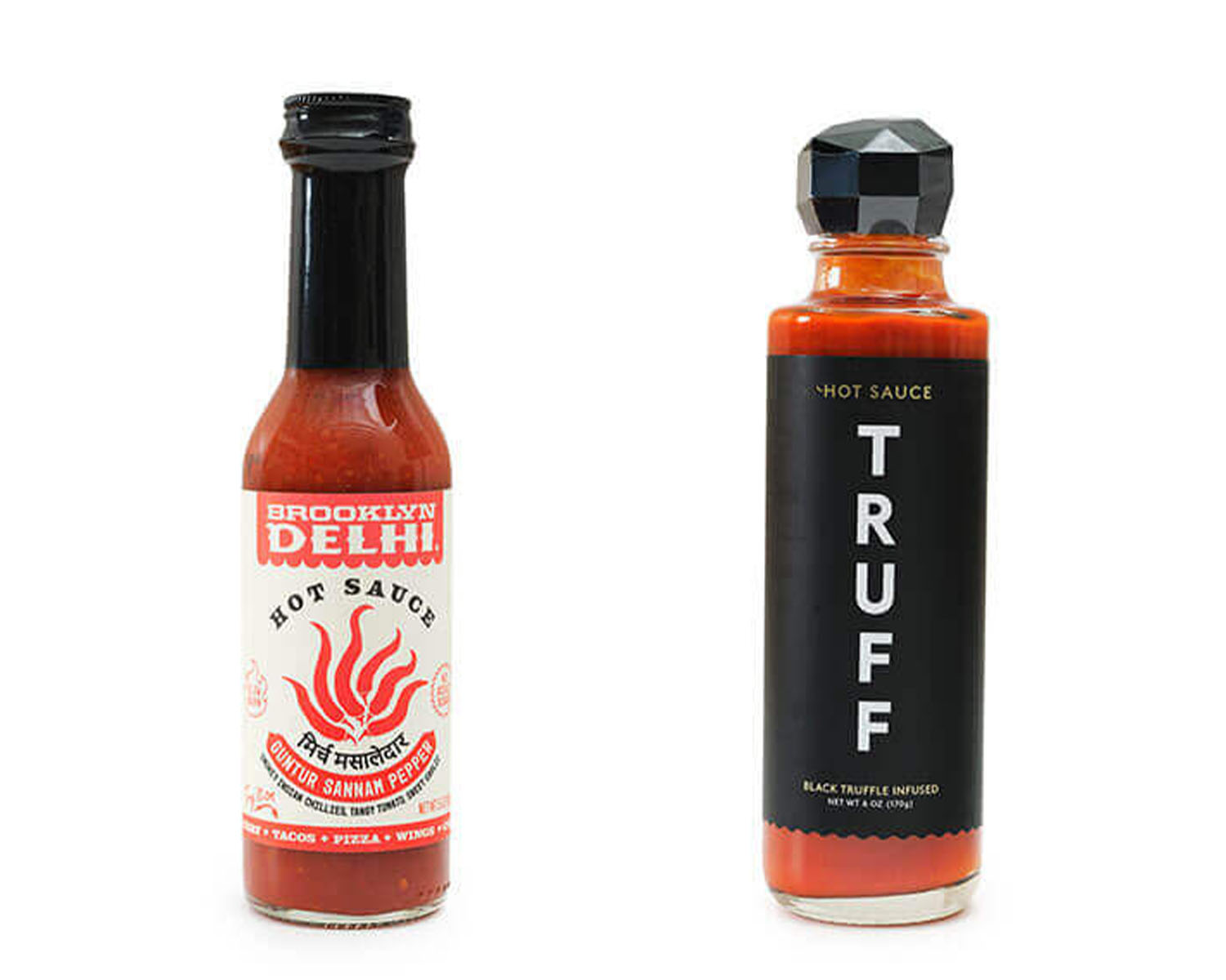 delhi and truff hot sauces