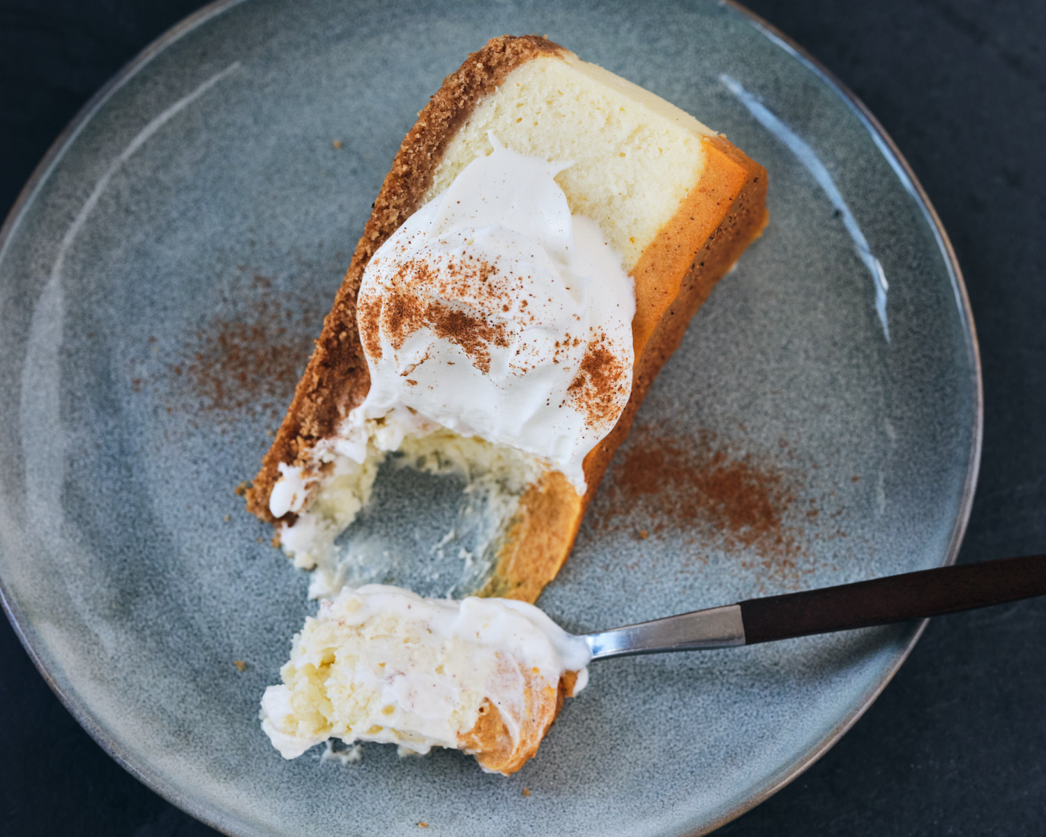 pumpkin cheesecake slice