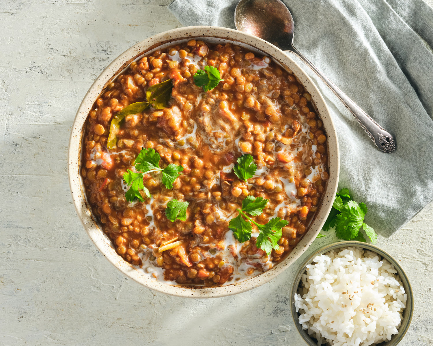 curry lentil coconut stew with rice