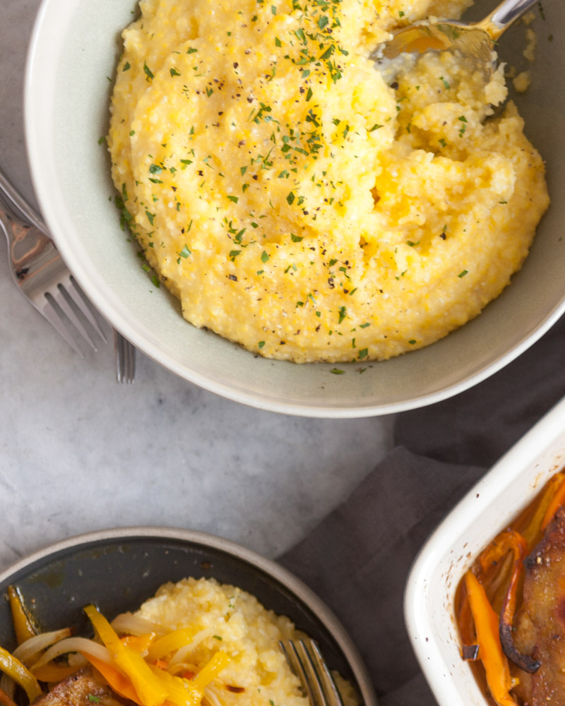 Creamy Goat Cheese Polenta