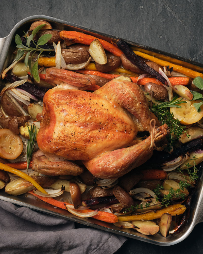 Sheet Pan Roasted Chicken Dinner