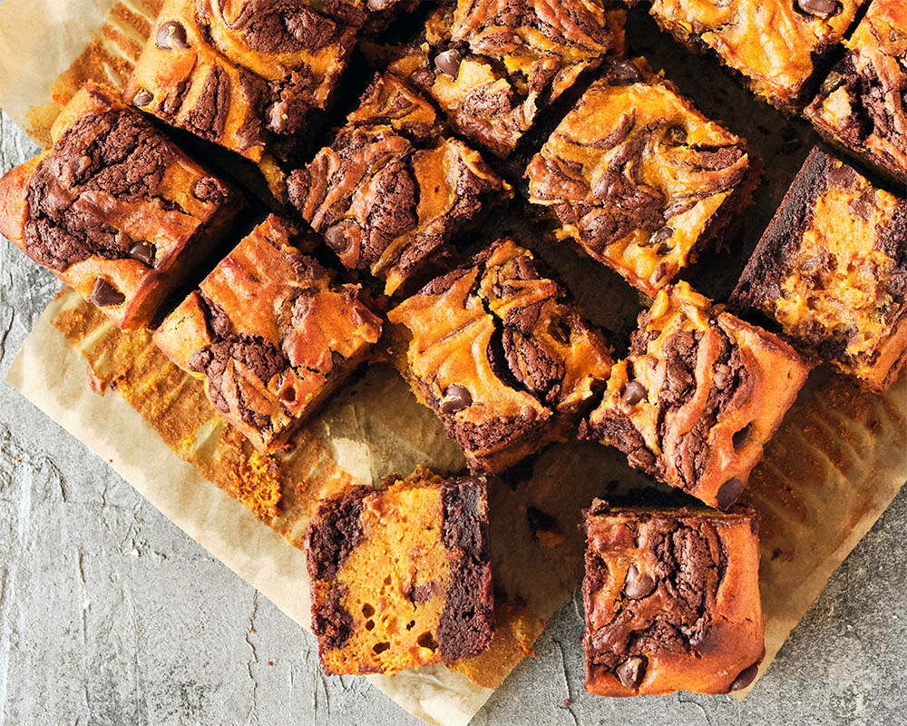 Pumpkin brownies