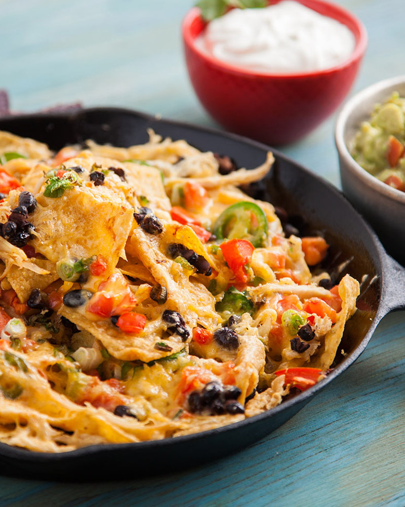 Skillet Chicken Nachos