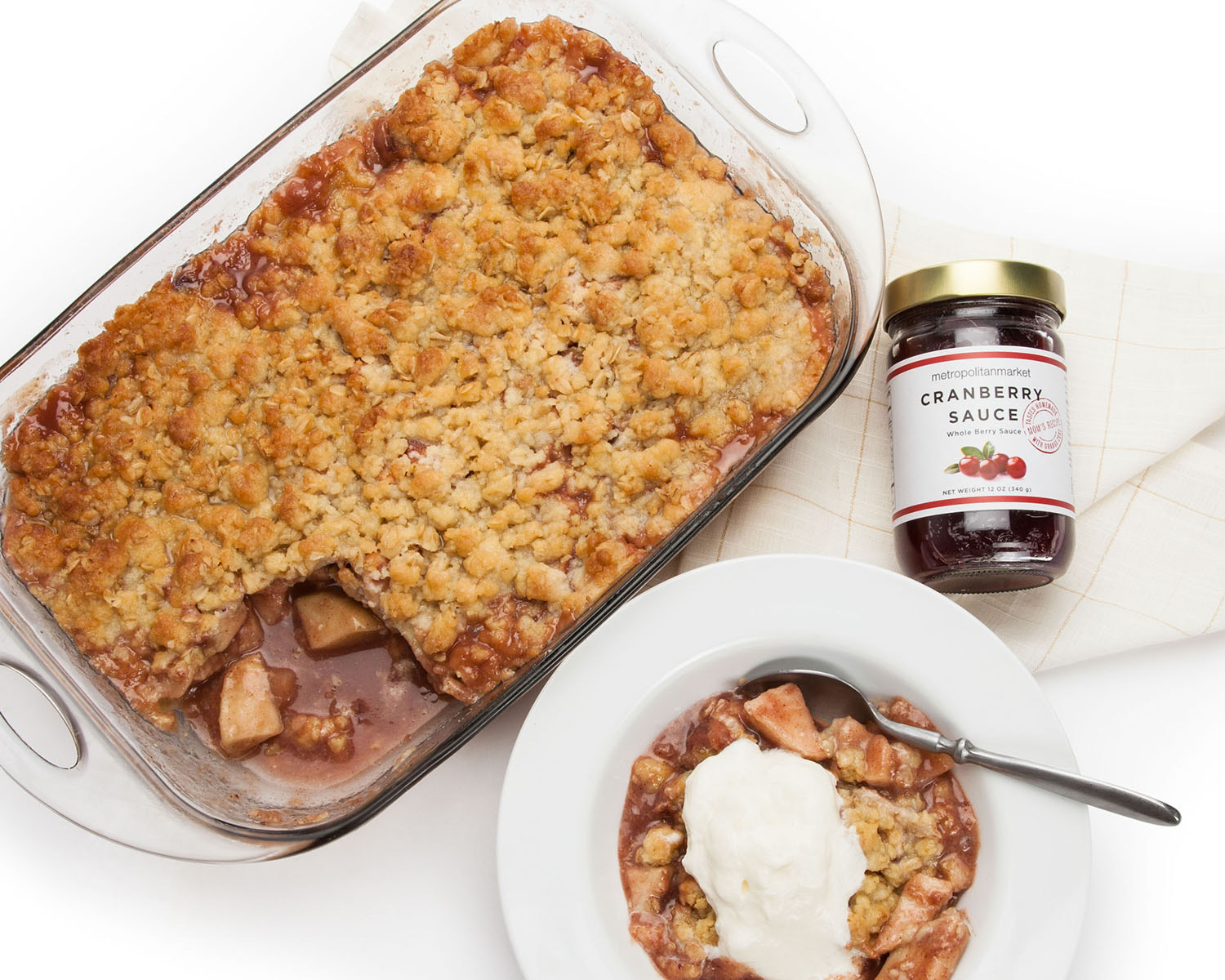 Apple cranberry crisp