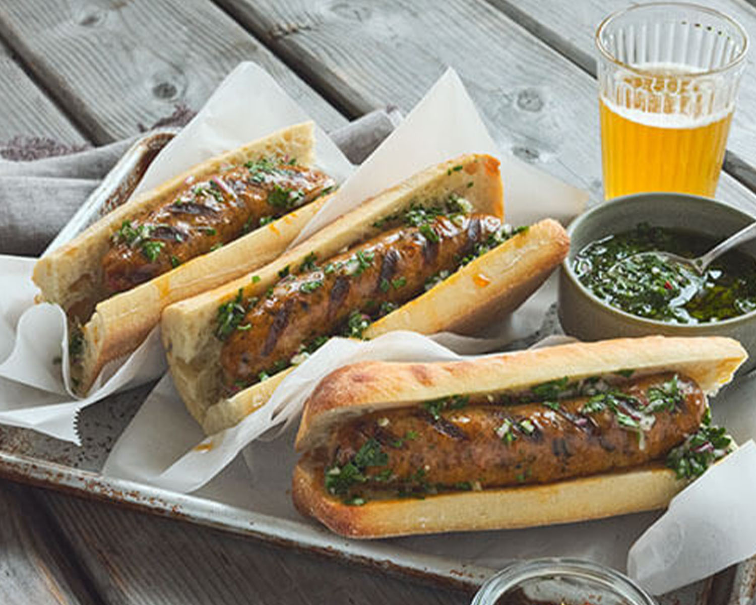 chorizo hot dogs picnic