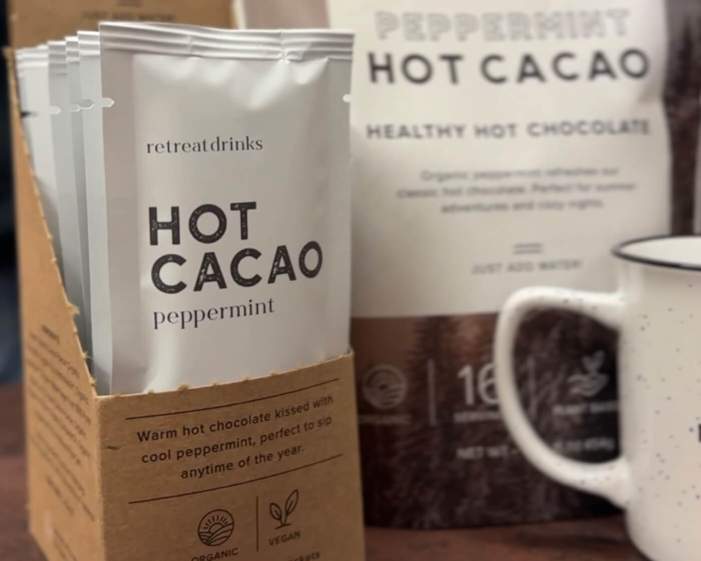 Retreat Drinks Hot Cacao packages.