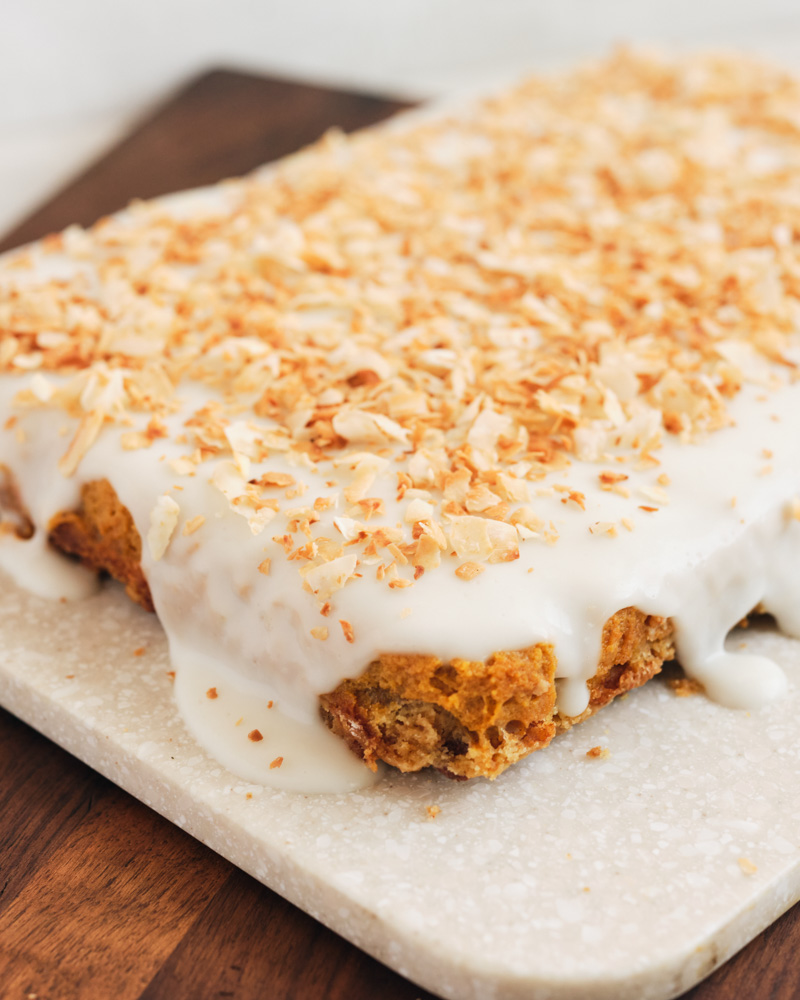 Pumpkin Haupia Crunch Cake