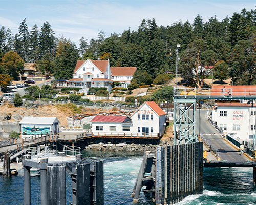 Orcas Island ferry dock.