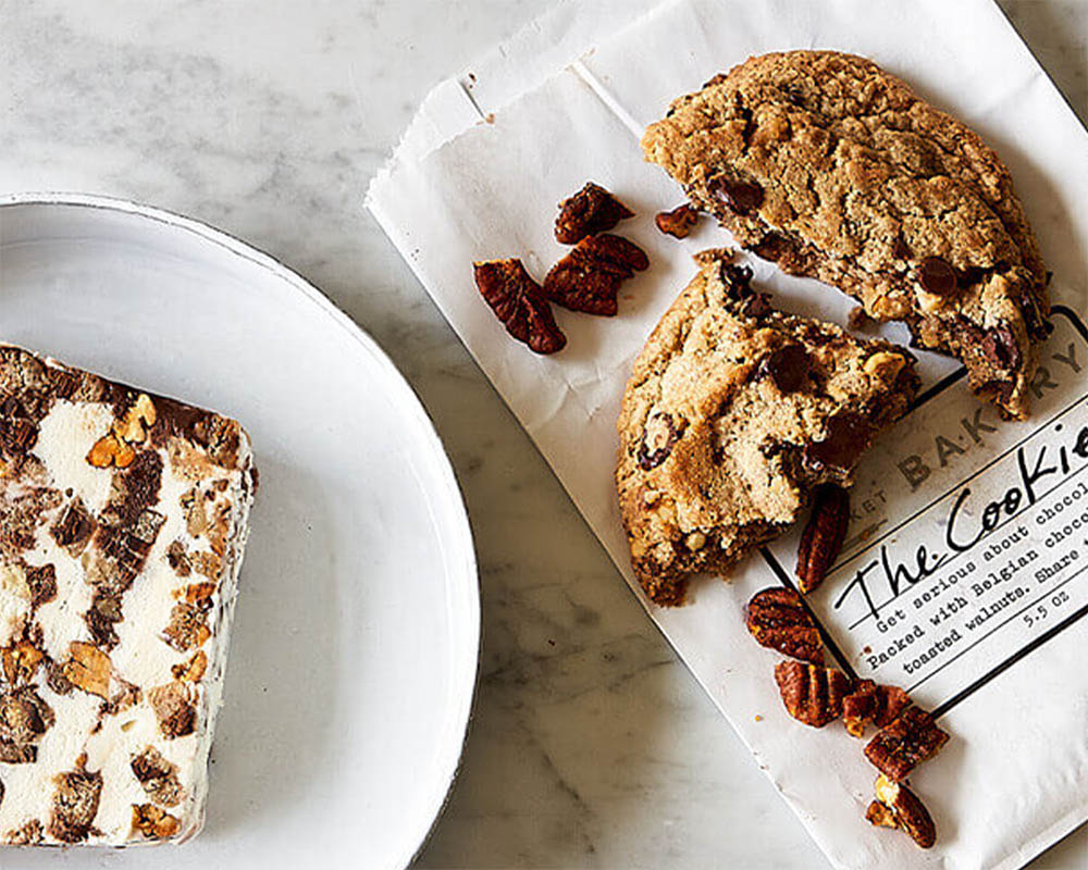 The Cookie and The Cookie ice-box cake slice on a plate