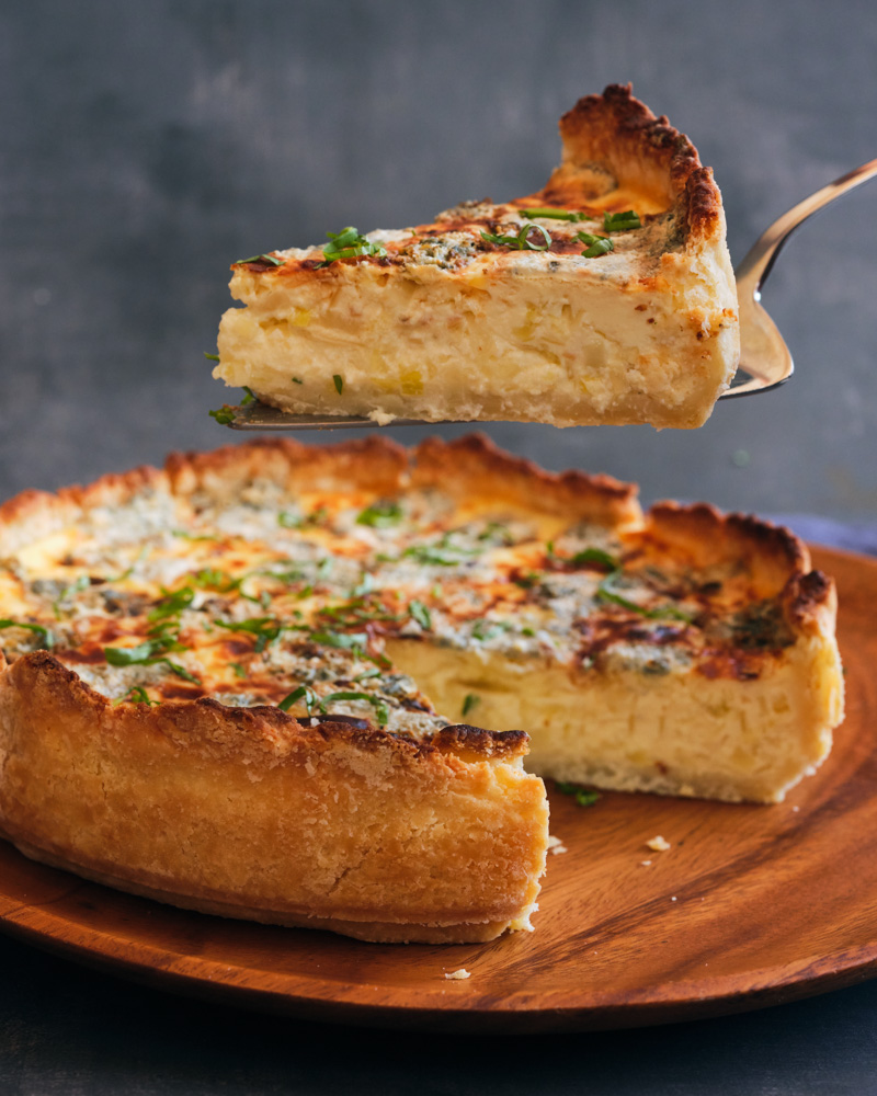 Quiche with Leek and Roquefort