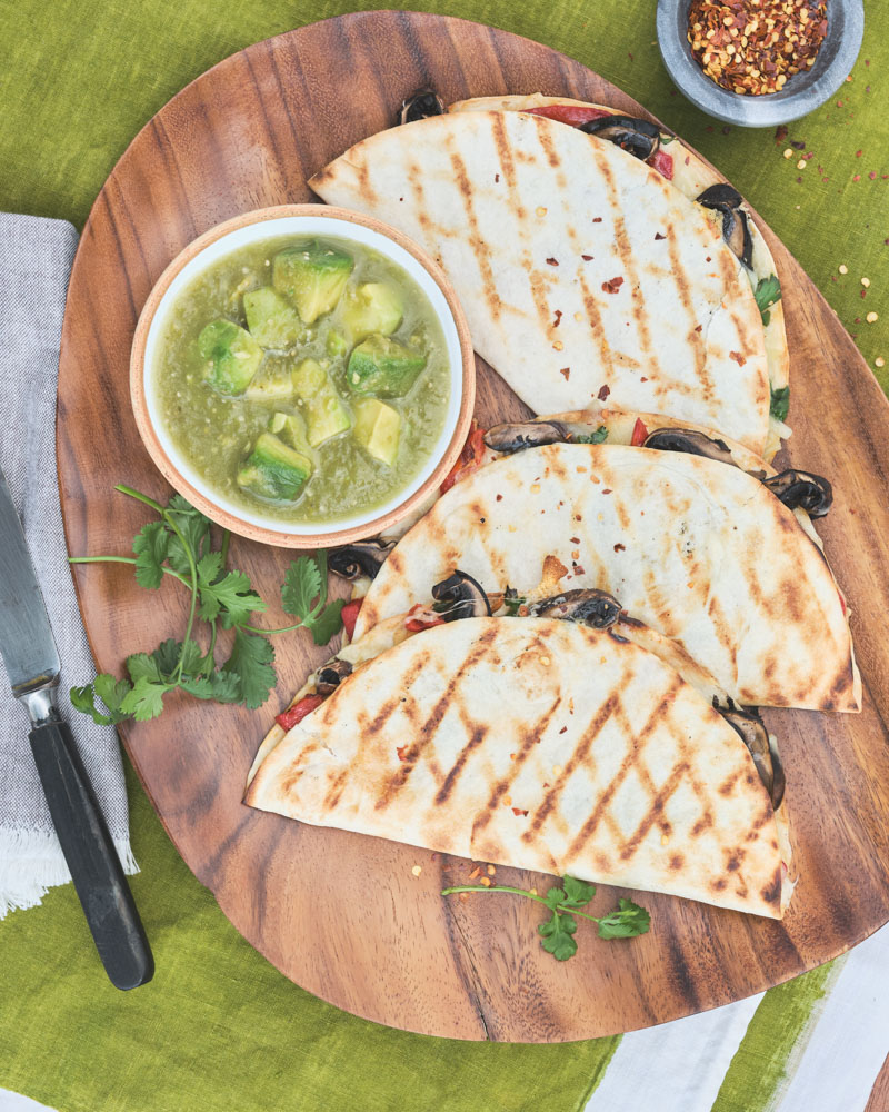 Smoked Portobello Mushroom Quesadillas