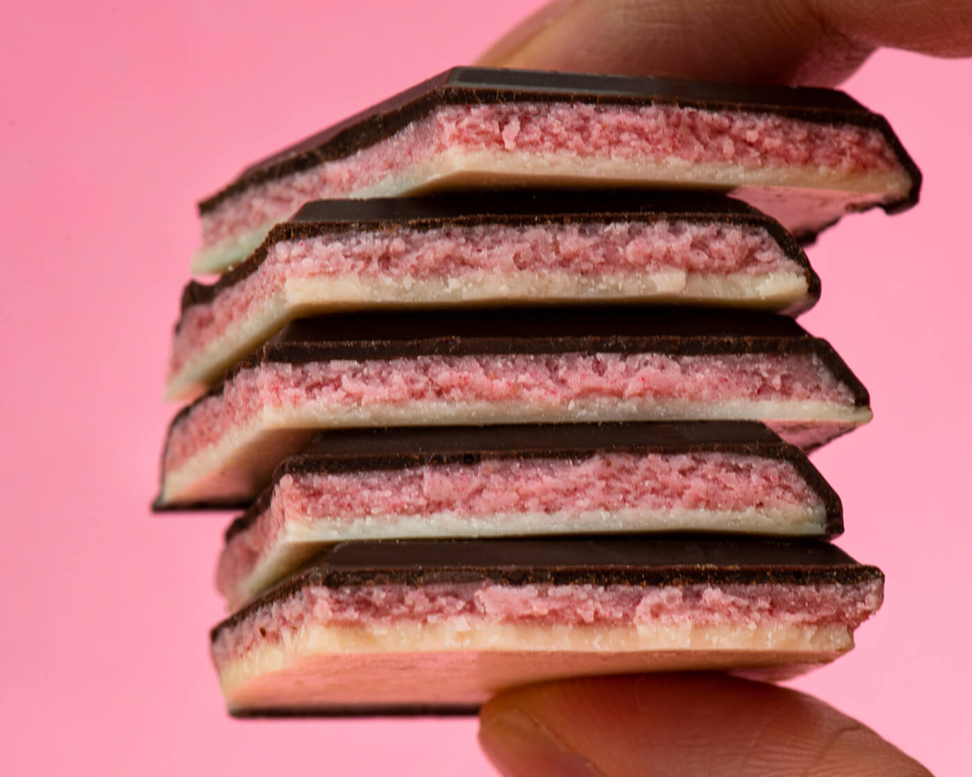 stack of chocolate bar squares