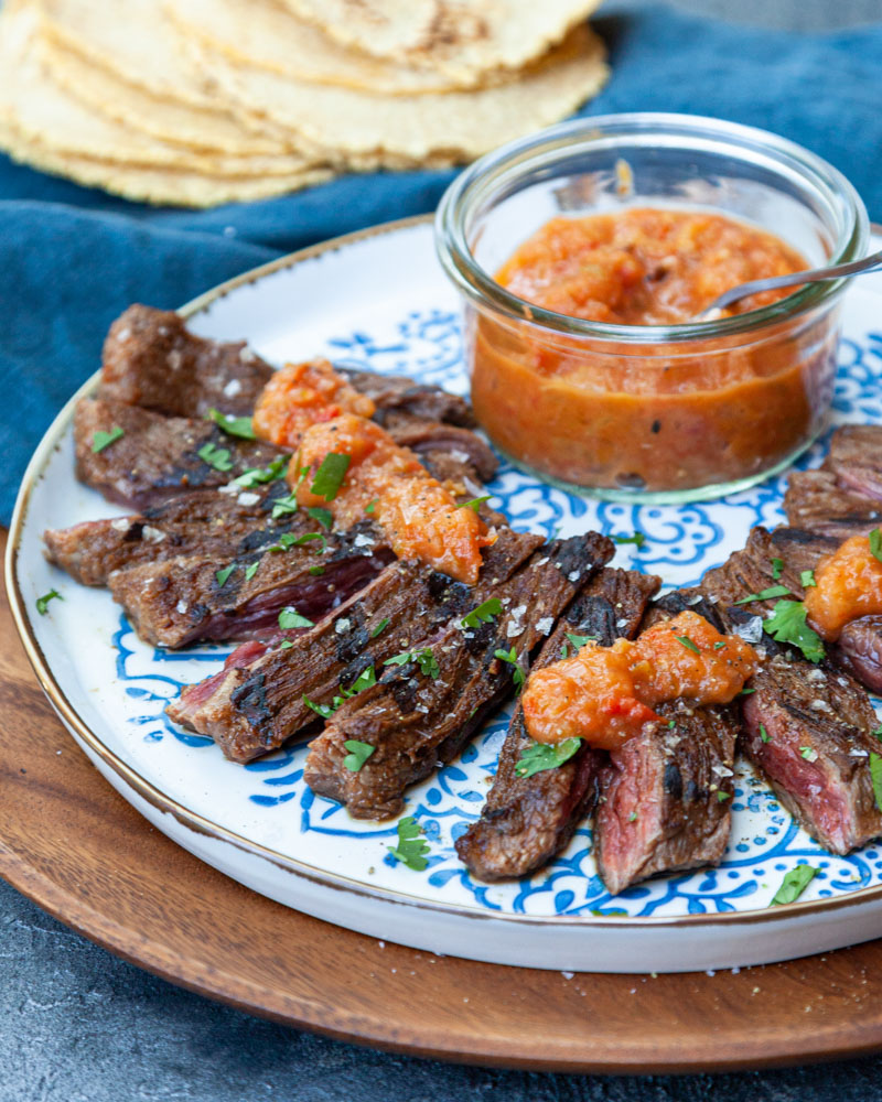 Beef Carne Asada with Salsa Ranchera