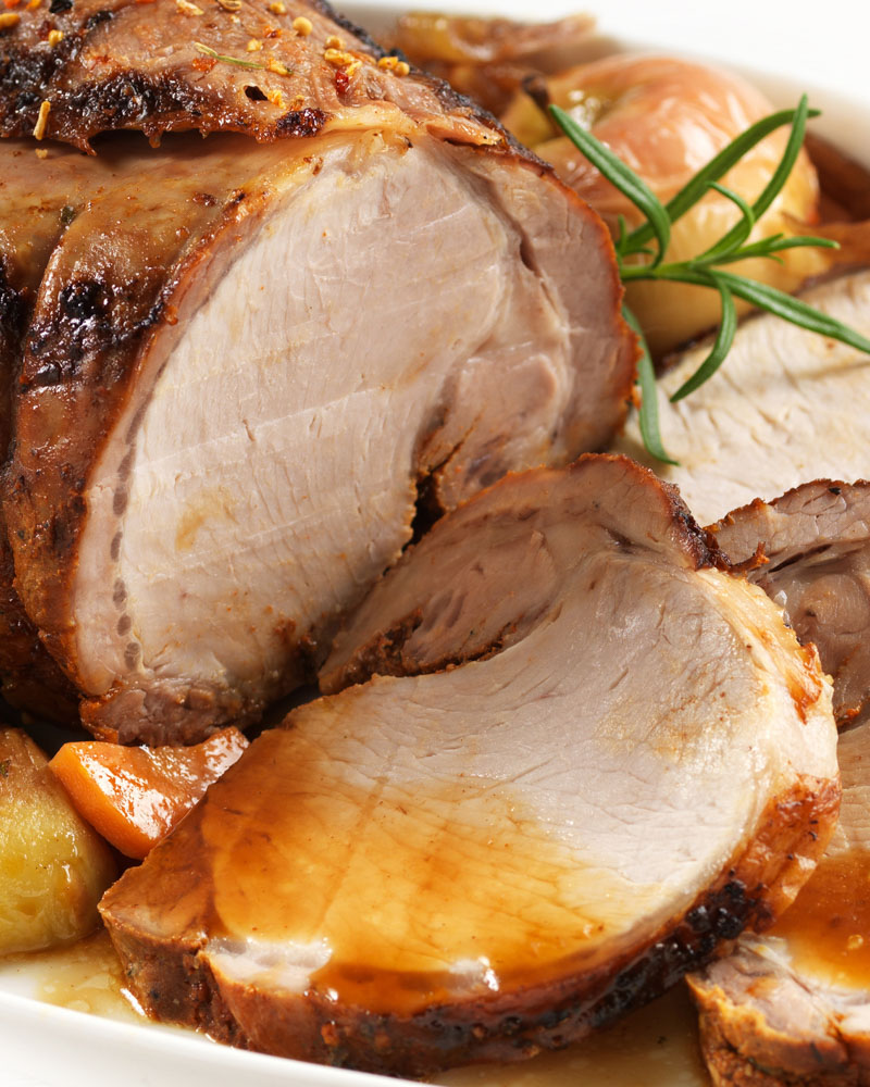 Roast Pork Loin with Apple Cider Sauce