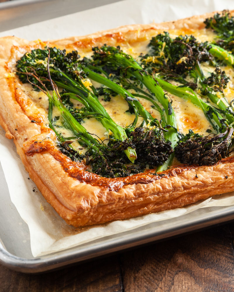 Broccolini and Fontina Tart