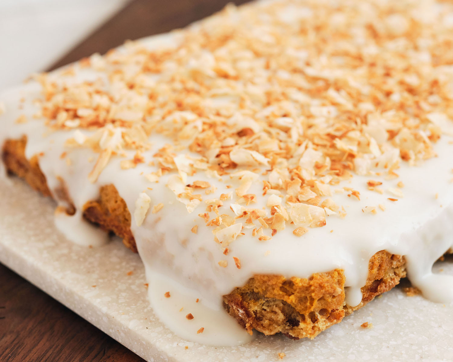 Pumpkin haupia crunch cake