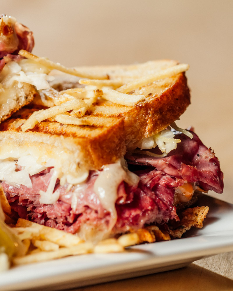 Grilled Corned Beef And Irish Cheddar Sandwich