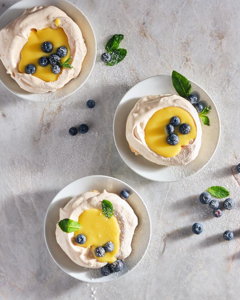 4-Ingredient Lemon and Blueberry Pavlova