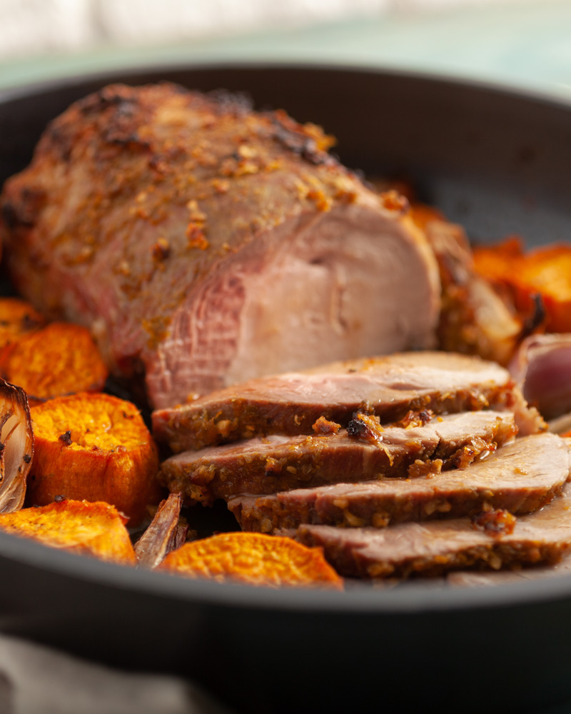 Citrus Pork Loin With Sweet Potatoes