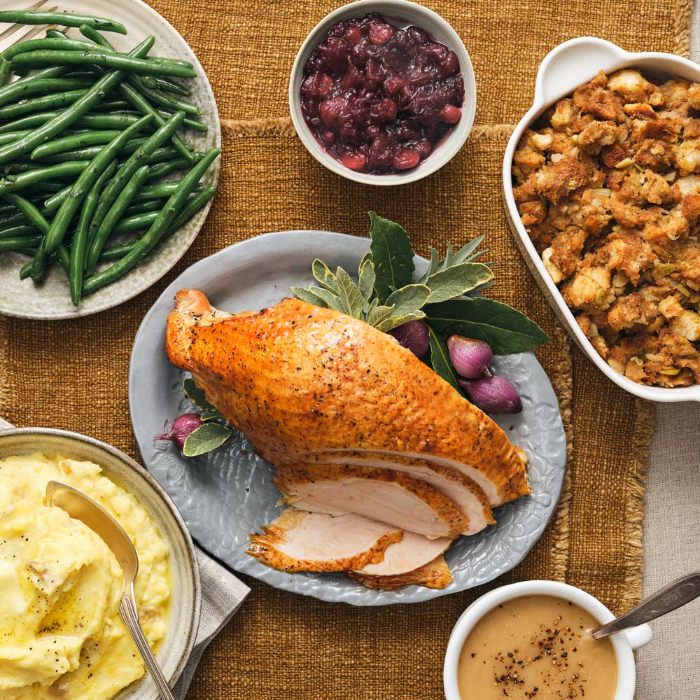 Fully Cooked Bone-in Turkey Breast Dinner for Two ...