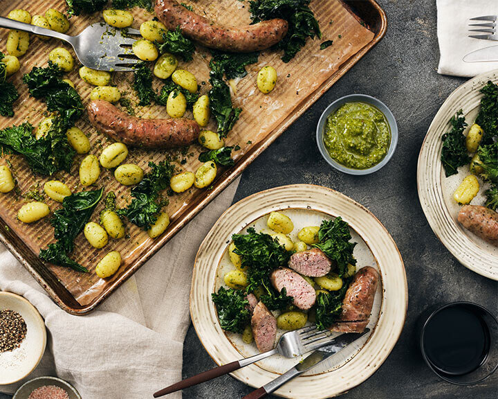 30 Minute Meal Recipes, Gnocchi. Sausage, and Kale from Metropolitan Market