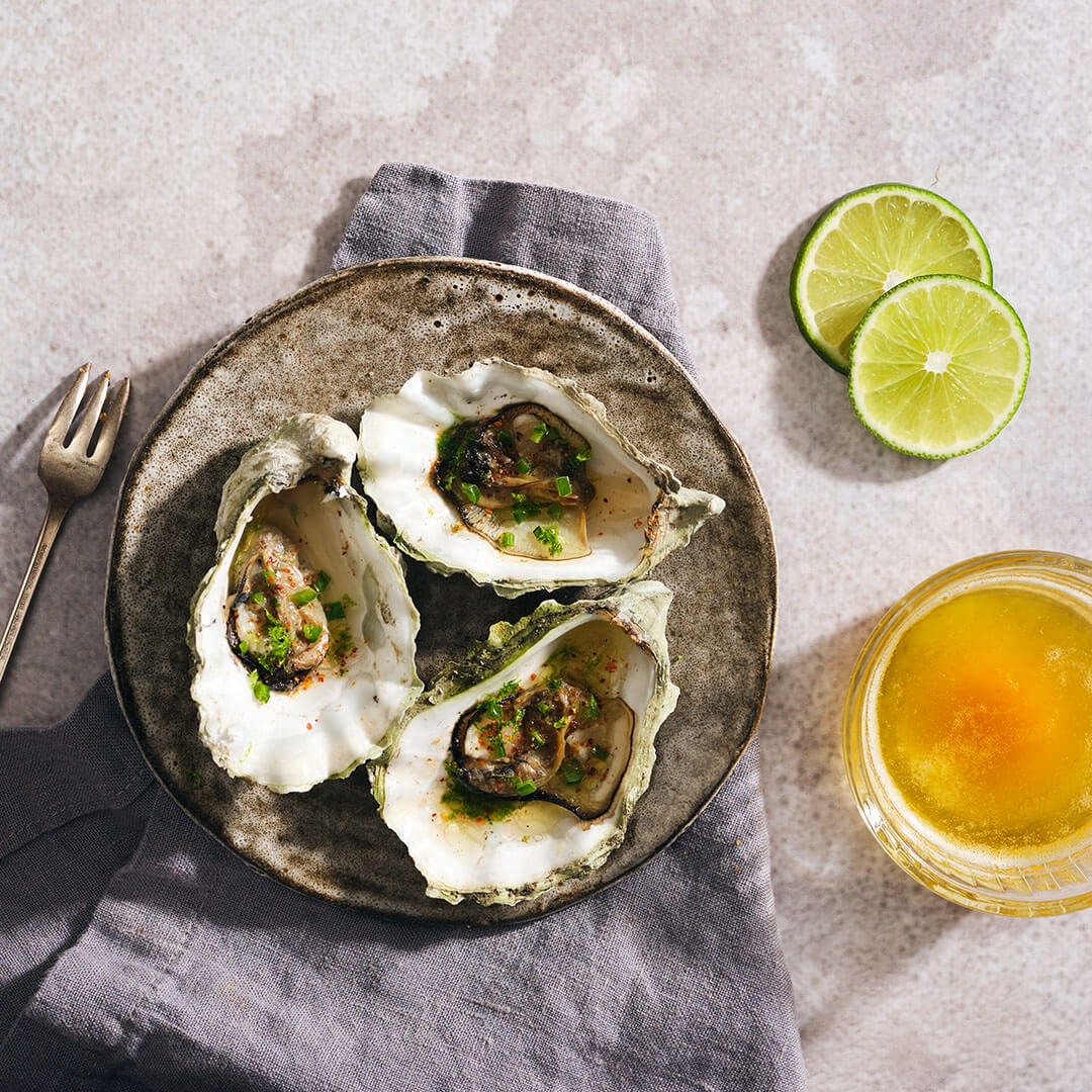 tequila butter oysters