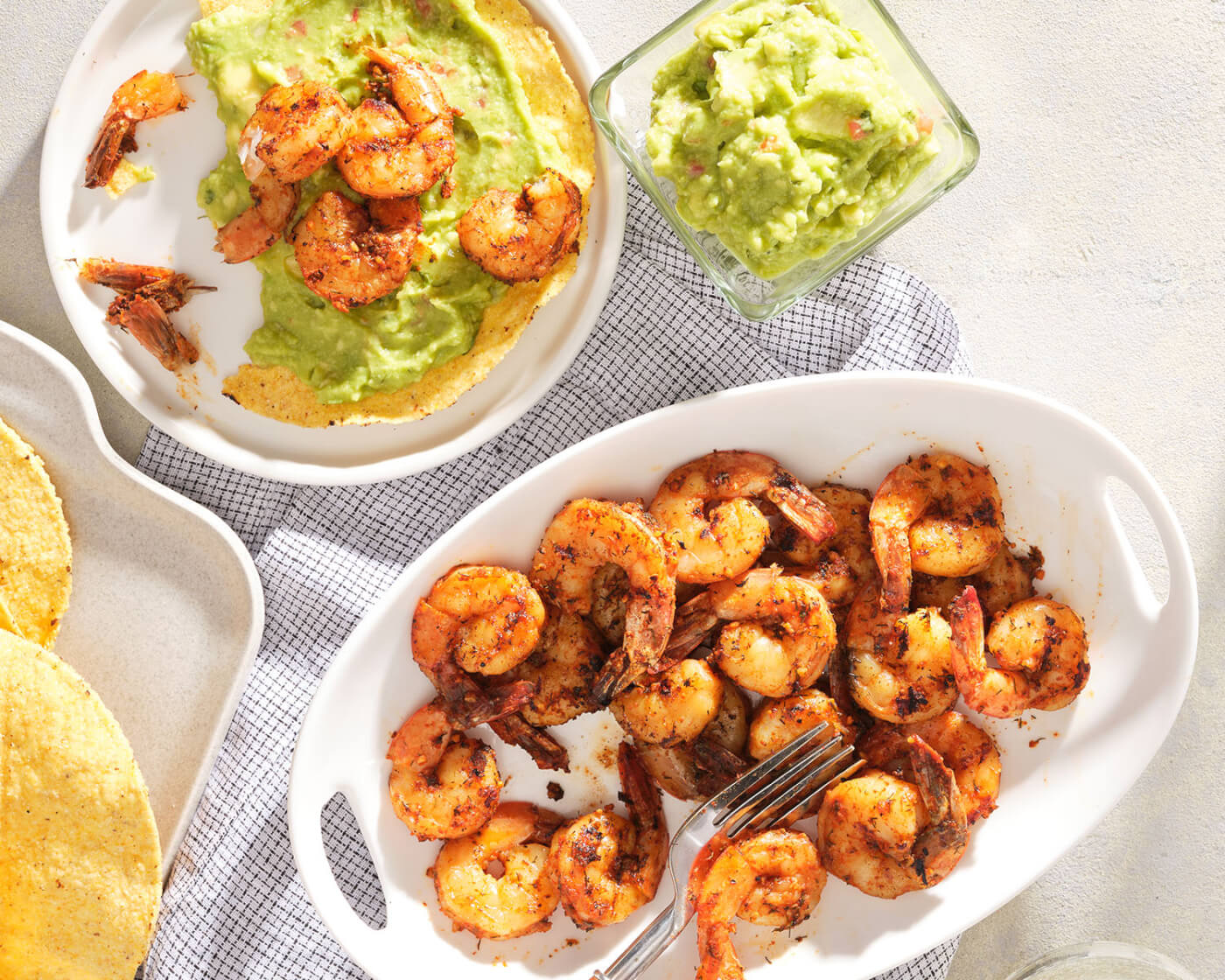 chili lime prawn tostadas