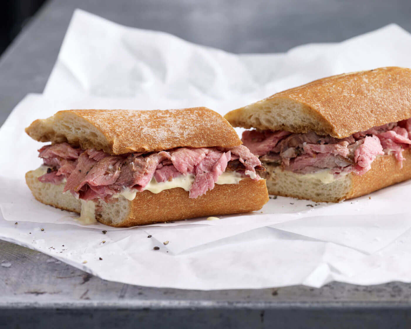 Signature Fire-Roasted Prime Rib Sandwich from Metropolitan Market