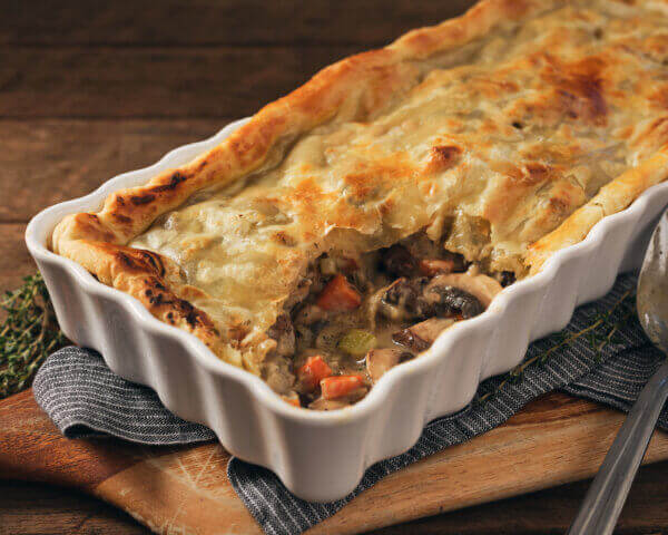 Fall Casserole Recipe, Mushroom Pot Pie from Metropolitan Market