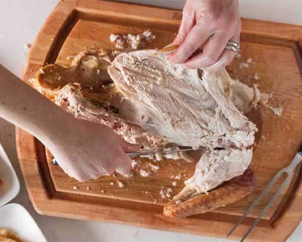 removing last bits of turkey