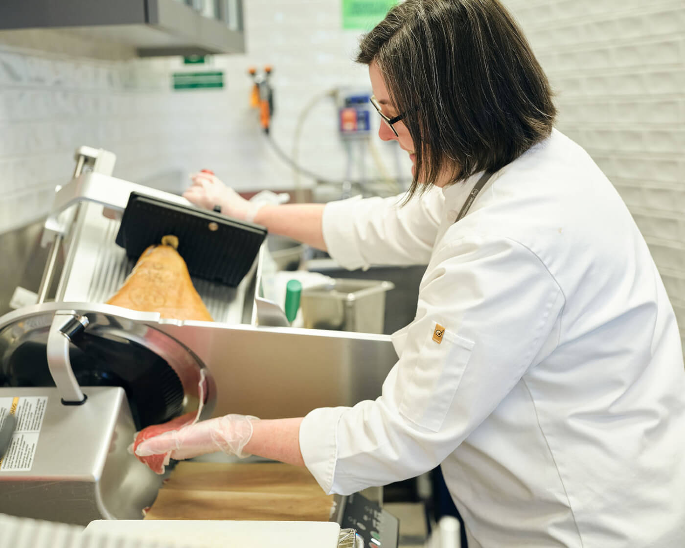 kim martin slicing deli meat