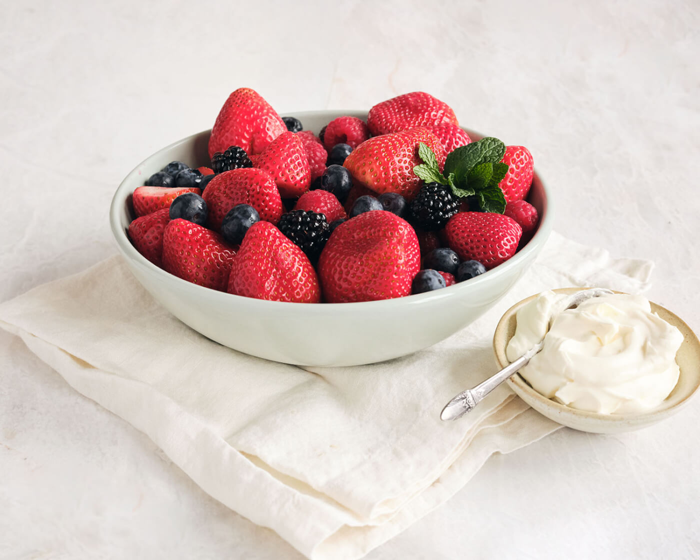 bowl of blueberries and strawberries