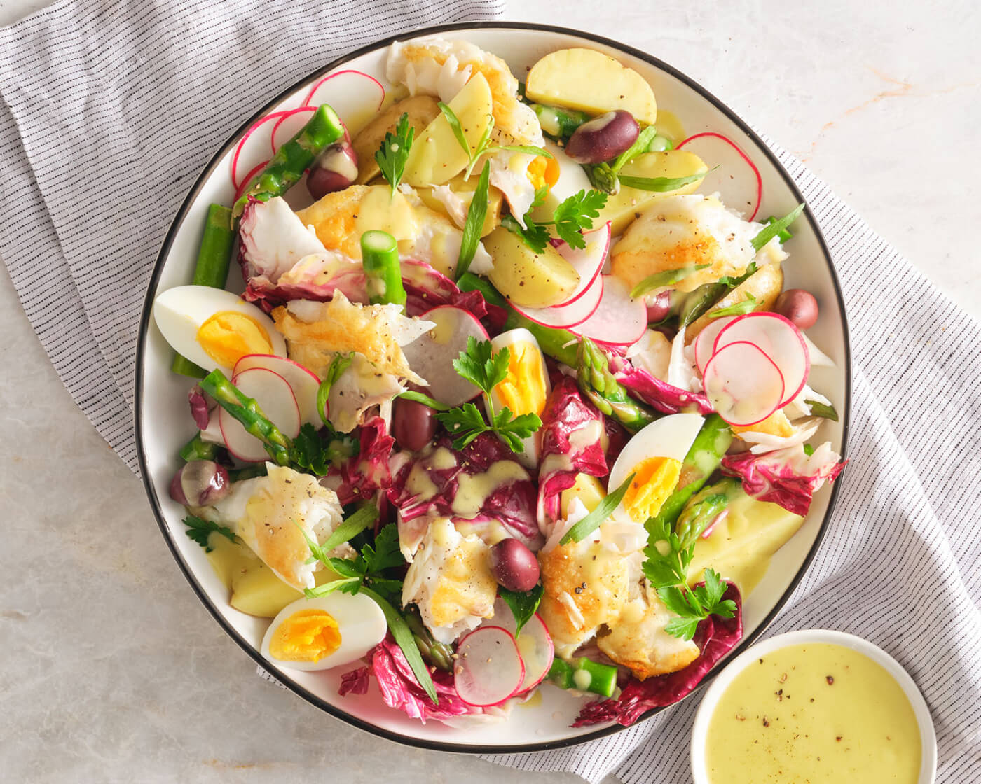 halibut nicoise salad